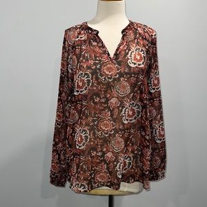 Lucky brand peasant blouse, size medium